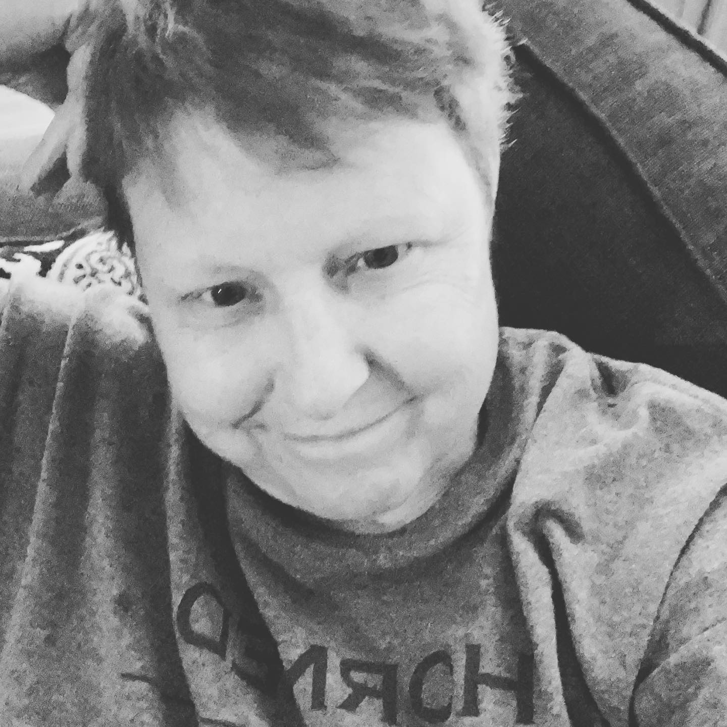 Black and white picture of Kim